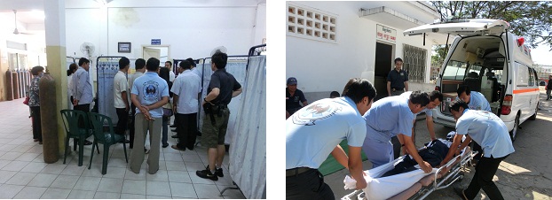 Phnom Penh Hospital (left) Khmer - Soviet Friendship Hospital (right)