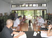 Discussions with Micronesian government officials Mr. Hanyu, Chairman of the Sasakawa Peace Foundation