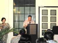 Former Prime Minister Mr. Mori addressing the Micronesian parliament