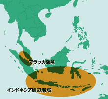 東南アジアの海賊発生海域