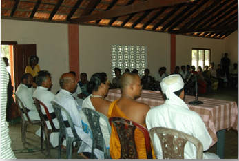 ジャフナで開催された宗教指導者委員会の様子