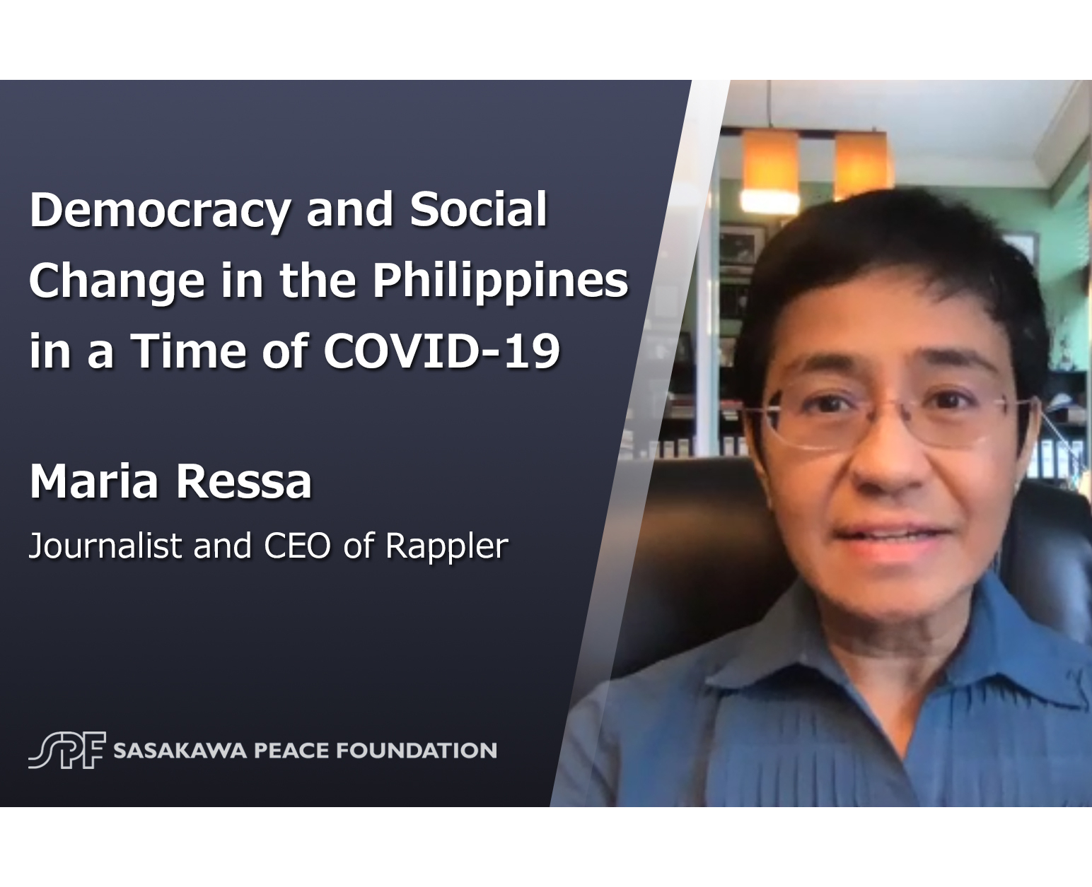Democracy and social change in the Philippines in a time of COVID-19: Interview with Maria Ressa, Journalist and CEO of Rappler