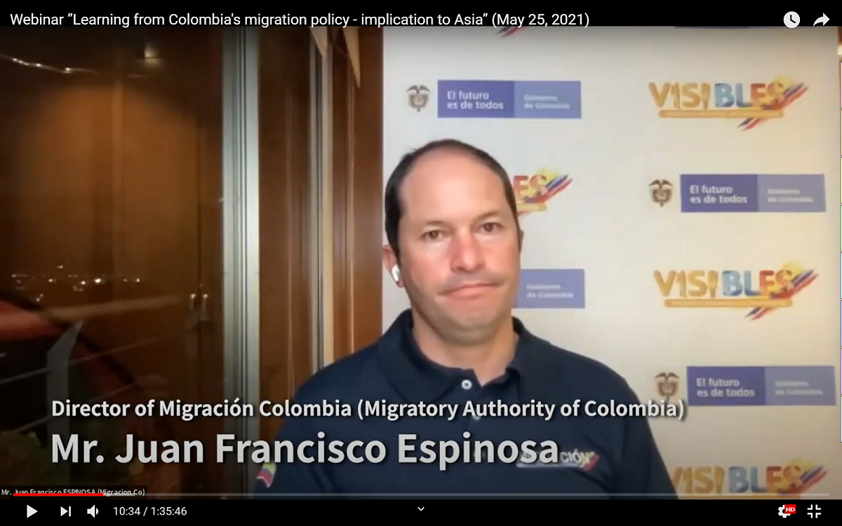 Webinar ”Learning from Colombia's migration policy - implication to Asia” (May 25, 2021)