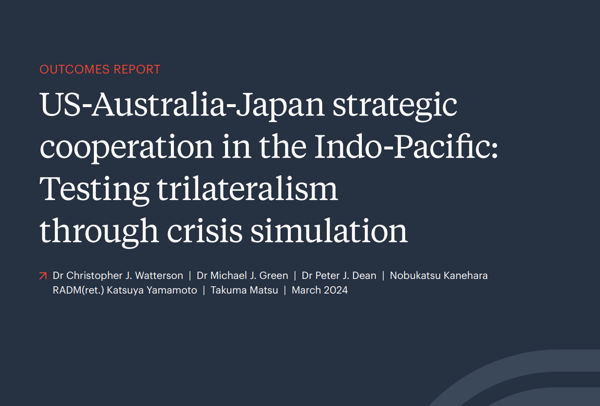 U.S.-Australia-Japan strategic cooperation in the Indo-Pacific