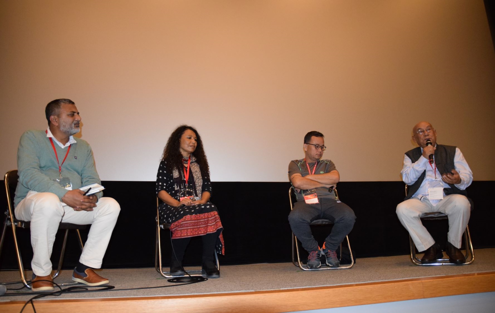 From left: Mr. Bhartiya, Ms. Choudhury, Mr. Kumar, and Mr. Sharma