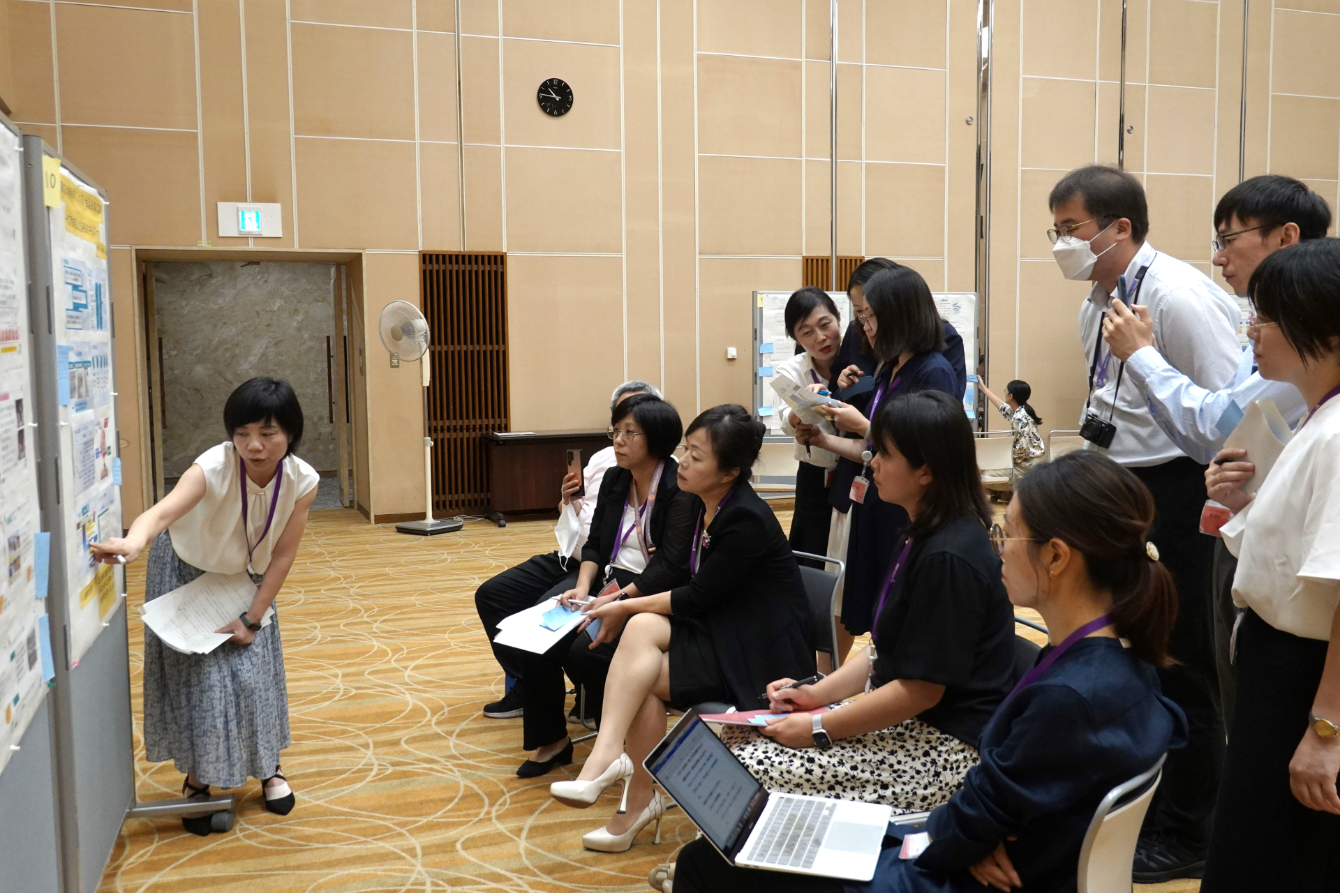 Trainees watch on with rapt attention during a presentation