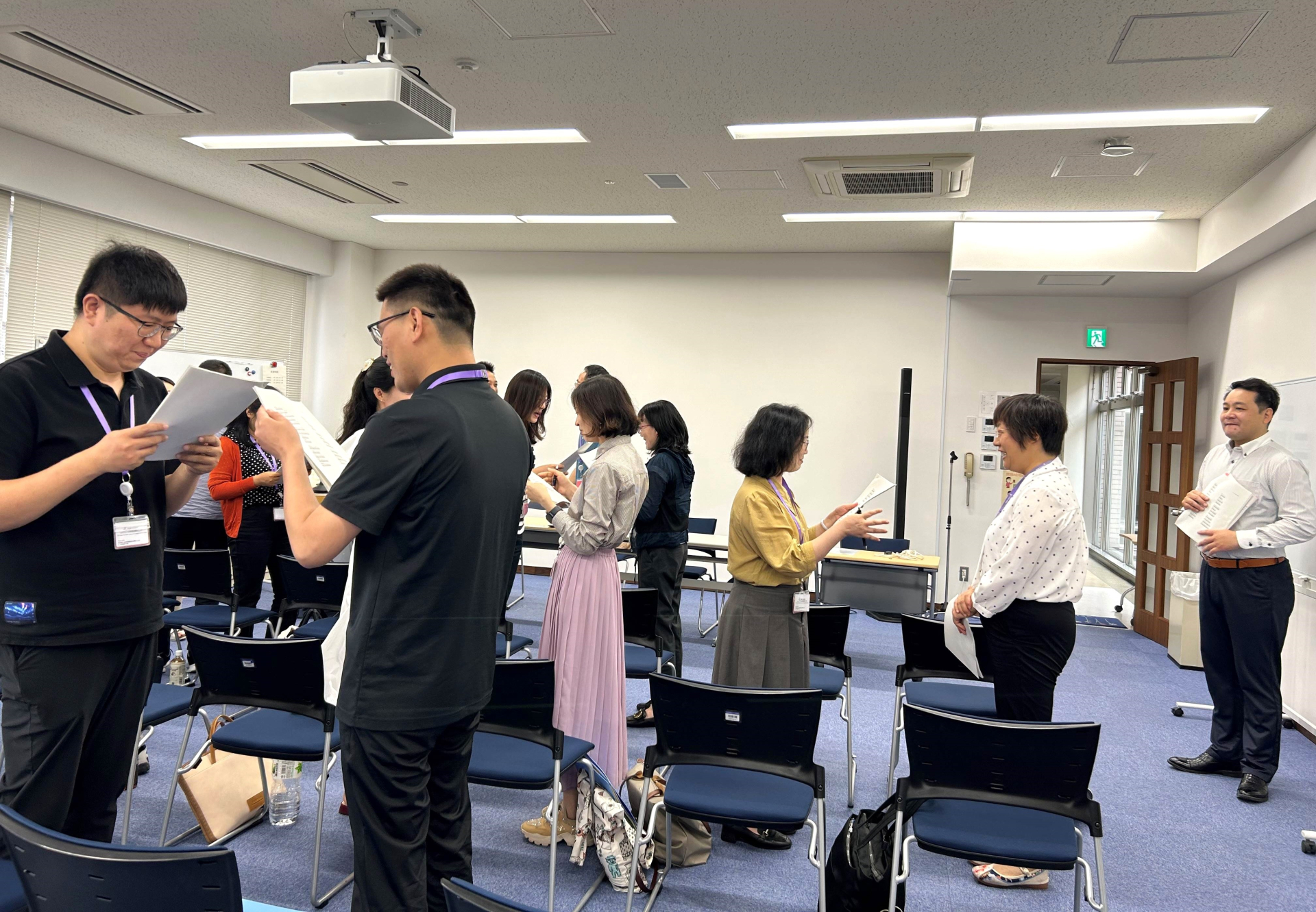 Mr. Oikawa (far right) during the lecture