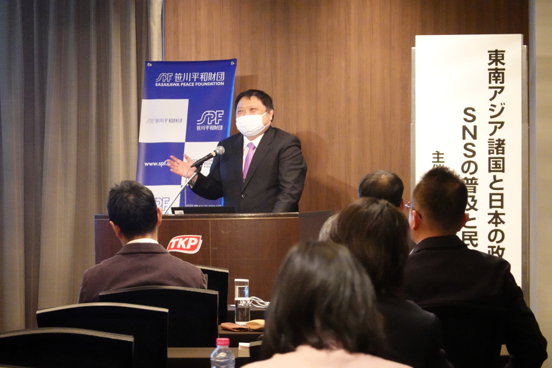 Professor Kazunori Kawamura from the Graduate School of Information Sciences at Tohoku University highlighted Japan's traditional election system and the strict legal limits on digital campaigning.