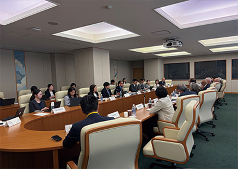 An exchange of views with members of the International Peace Mediation Unit of the Ministry of Foreign Affairs of Japan