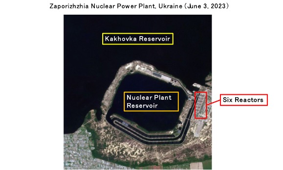 Satellite imagery 2：Reservoir before the dam broke