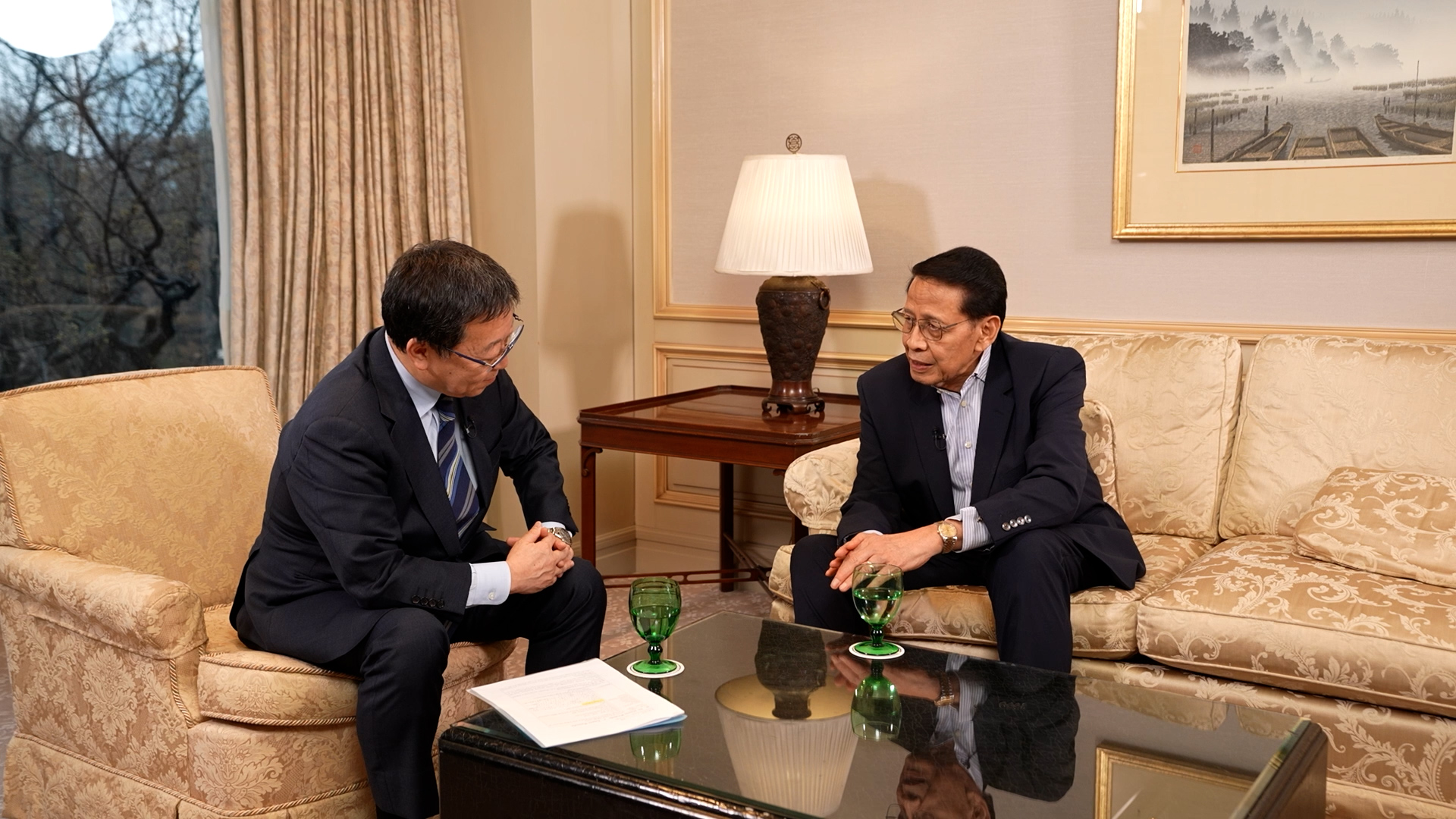 scene from the interview