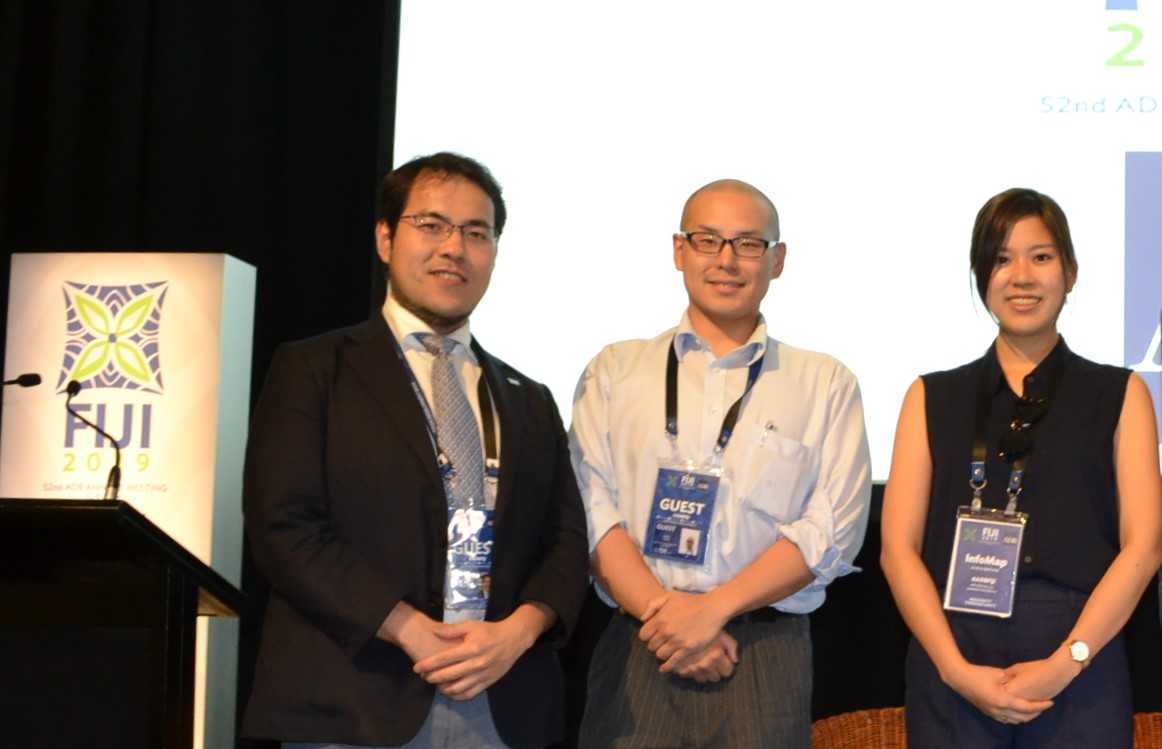The Blue Finance research team at OPRI (From left) Michael C. Huang, Hajime Tanaka, and Nagisa Yoshioka