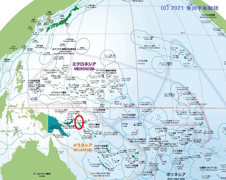 Pacific Map and Bougainville