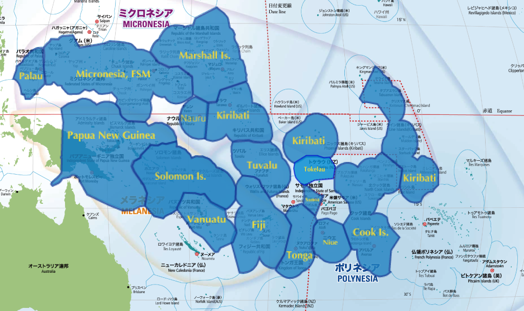 （豪NZを除くFFA加盟国・地域、笹川平和財団太平洋マップより作成）