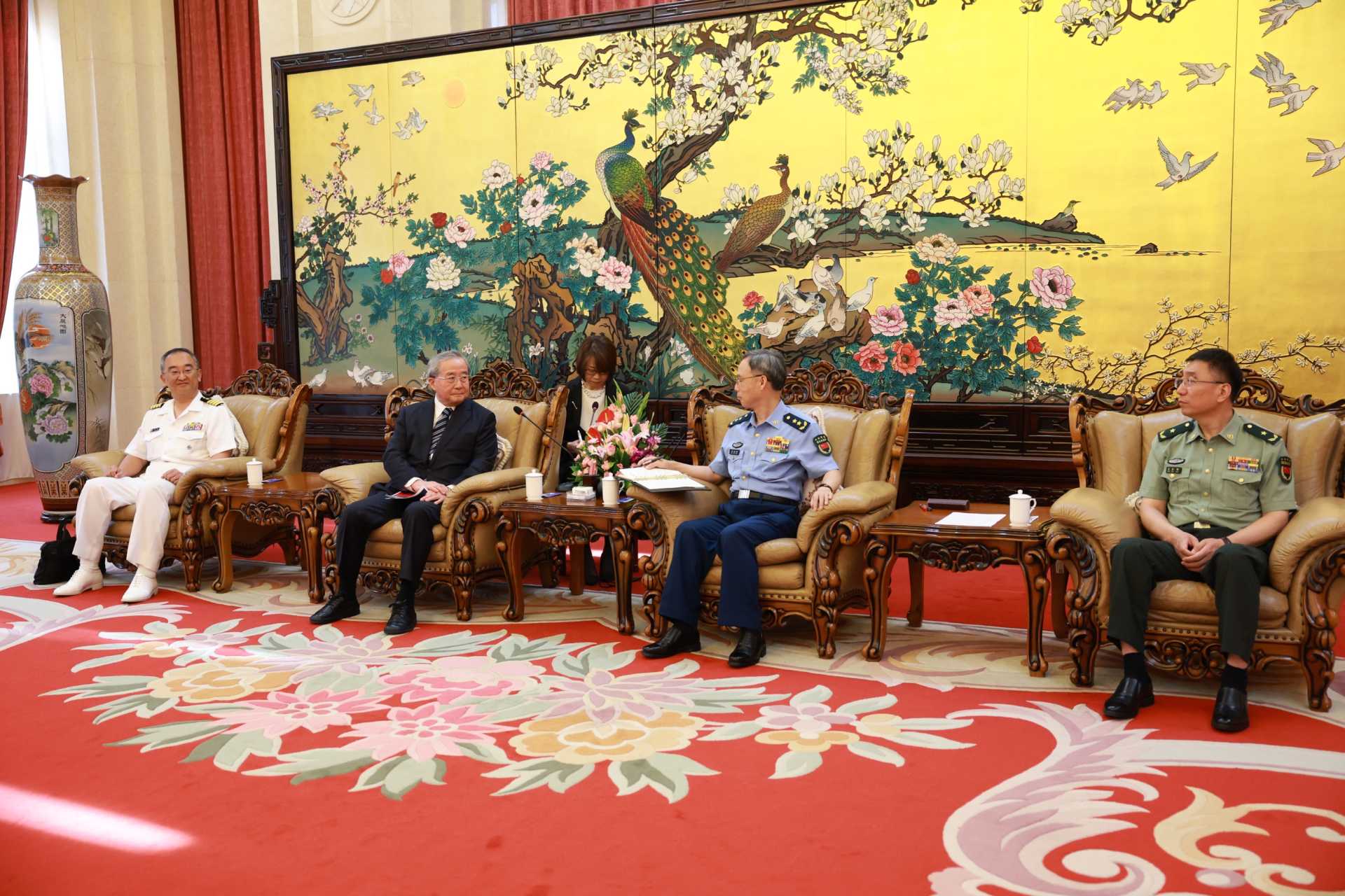 中国中央軍事委員会統合参謀部景建峰副参謀長の表敬訪問（７月17日）