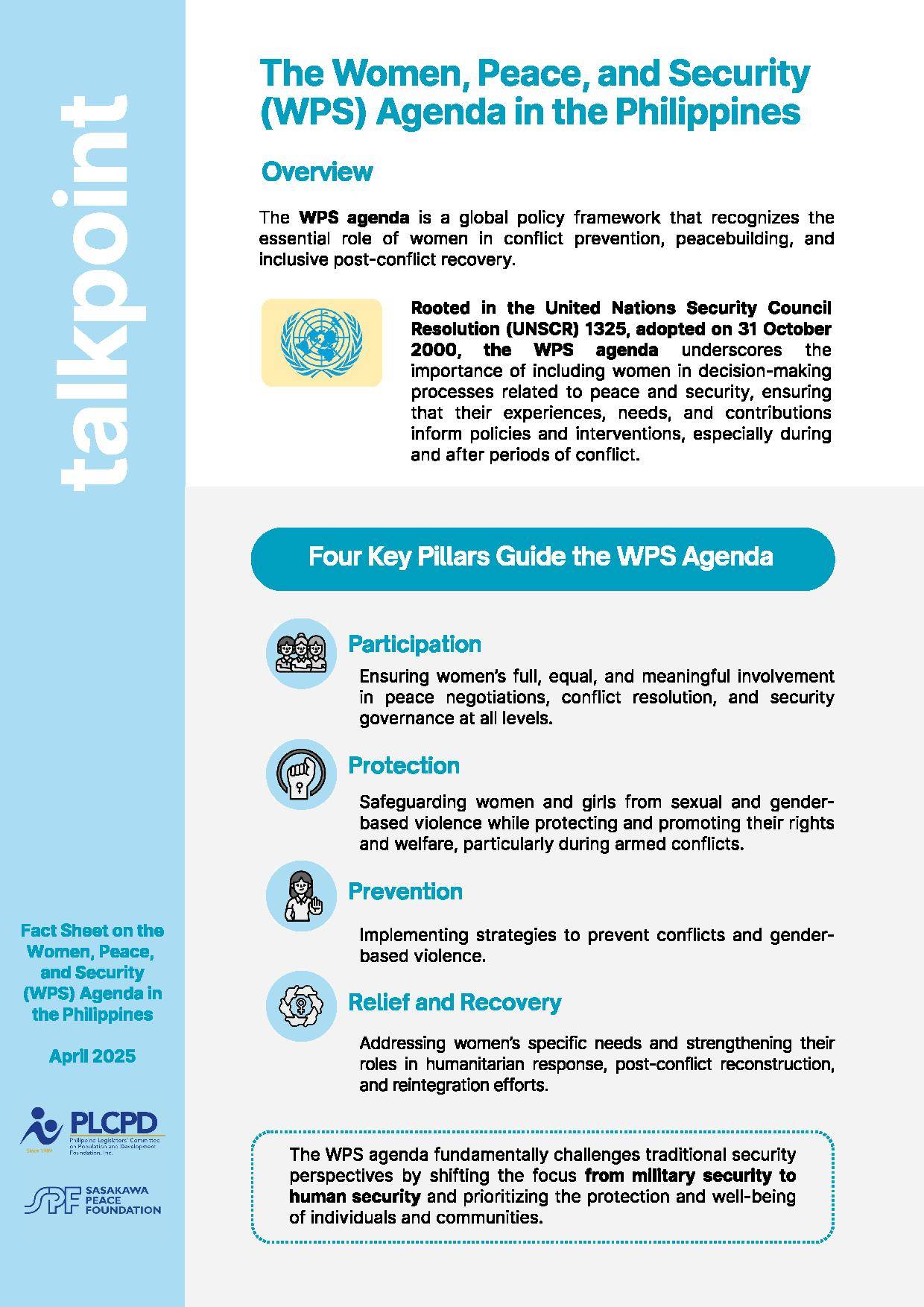 Talkpoint - Fact Sheet on the Women, Peace, and_Security (WPS) Agenda in the Philippines