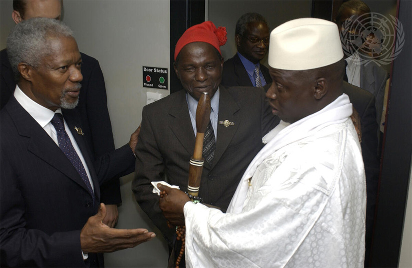 Caption: UN Photo/Eskinder Debebe U.N. Secretary-General Kofi Annan attends the OAU Summit in Durban where officials decided to reorganize into the AU. (July 8, 2002)