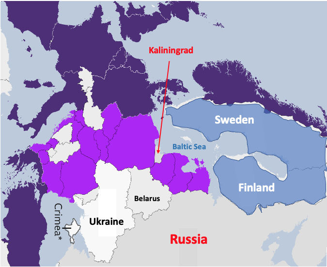 Figure2: Importance of the Baltic Sea as seen from Russia(Rotate original drawing 90 degrees)