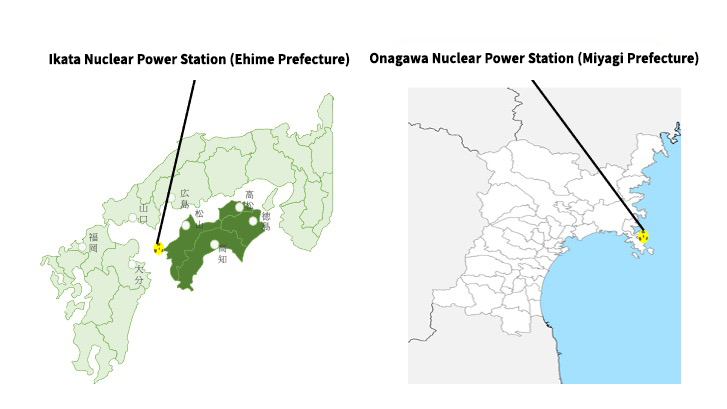 Figure 1: Main nuclear power plants located on peninsulas