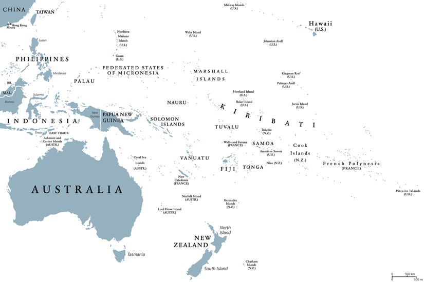 Figure 1: Political Map of Oceania