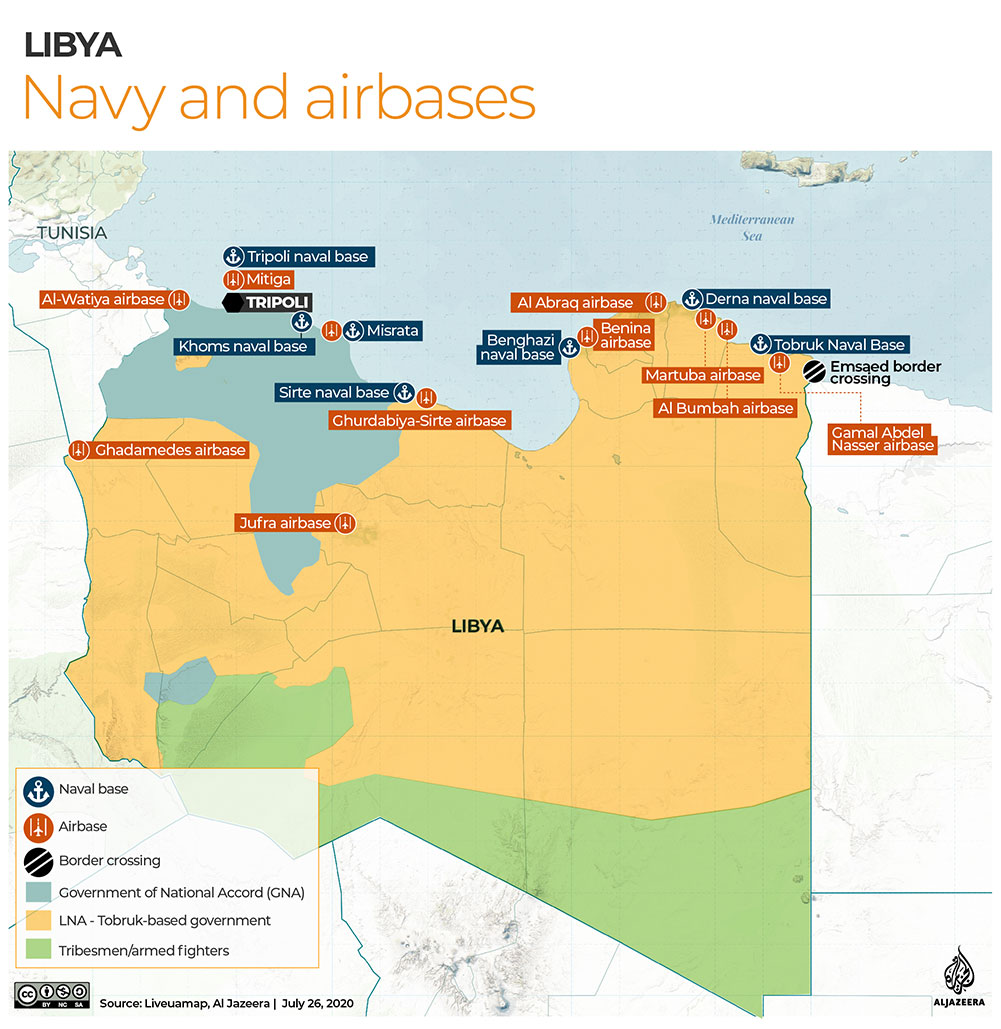 LIBYA Navy and airbases