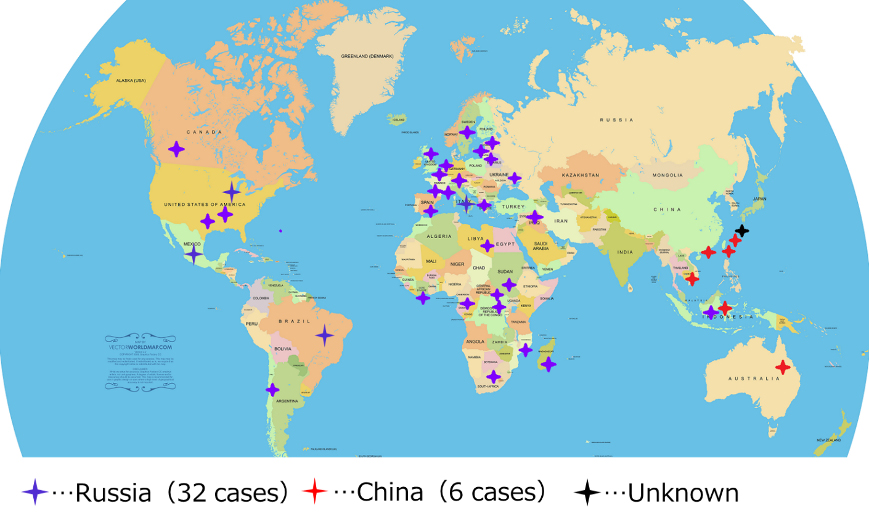 図１：Disinformation Cases (since 2016)（各種資料より筆者作成）