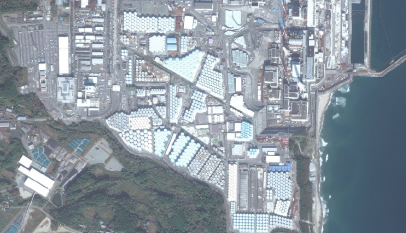 写真 1：処理水を保管するタンクがたまり続ける福島第一原発