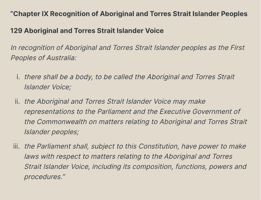 “Information booklet: Recognising Aboriginal and Torres Strait Islander peoples through a Voice,” Australian Government.