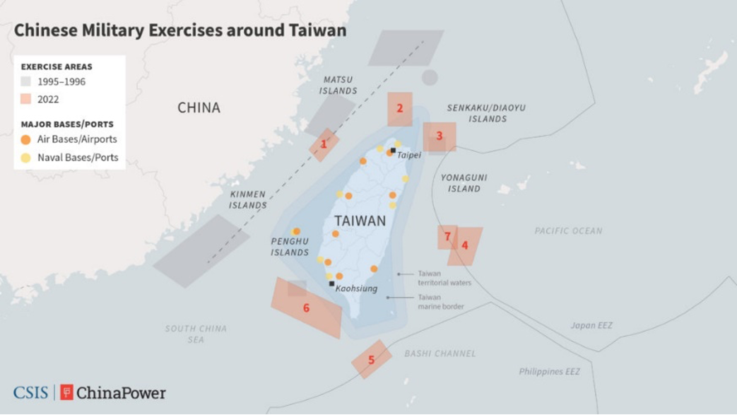 図１　中国演習区域設定位置