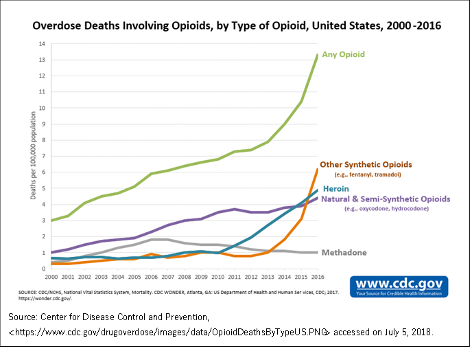 カテゴリー別の過剰摂取による死亡数グラフ