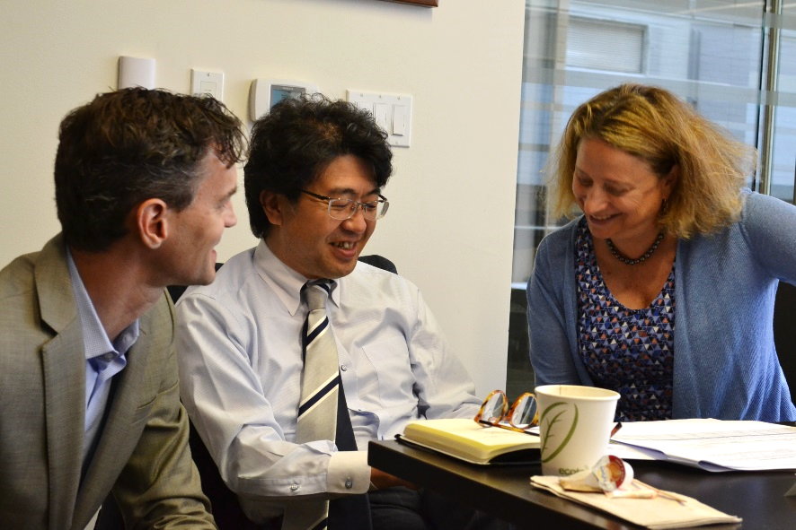 (From left) Mr. Bryan Finlay, CEO of the Stimson Center, Dr. Atsushi Sunami, President of the Ocean Policy Research Institute, and Ms. Sally Yozell, Director of the Environmental Security Group at the