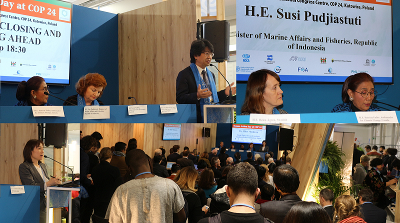 The High Level Closing Session that took place at the Pacific and Koronovia Pavilion. Dr. Atsushi Sunami, President of OPRI-SPF (top left), chaired the session, which included an intervention by H.E.