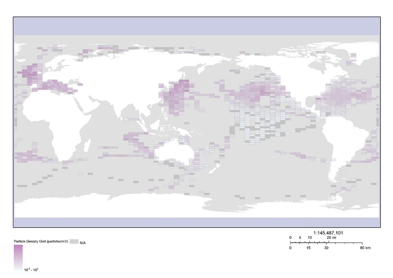 Bottom - Particle Density Distribution Map: