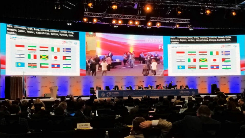 ITU 世界無線通信会議（WRC-19）の様子