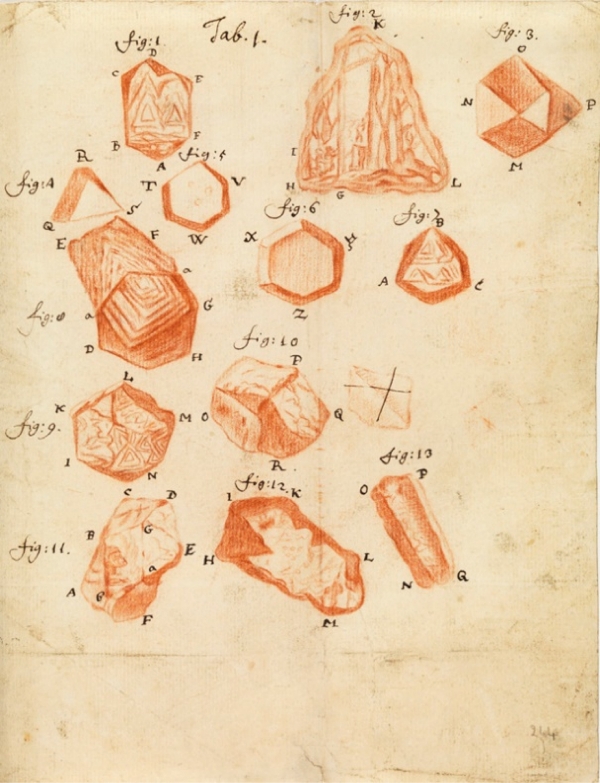 ■図 レーウェンフックが1703年に英国王立協会誌に発表した論文「砂の形について」に掲載された図。