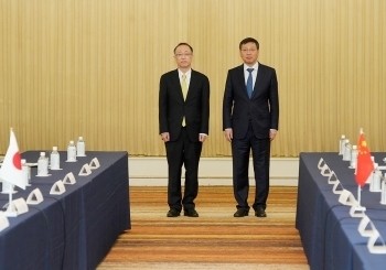 第15回日中高級事務レベル海洋協議(2023年4月10日)の様子(出典:外務省ウェブサイト)
