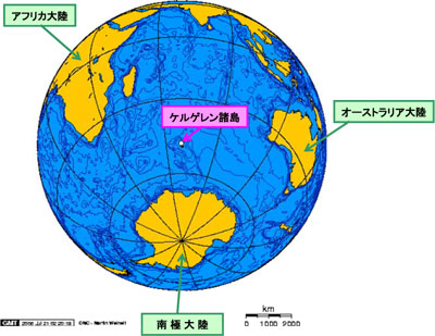 ケルゲレン諸島の位置